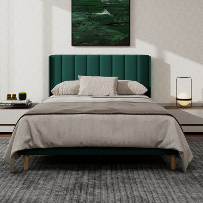 Structure de lit plateforme tapissier avec oreilles
