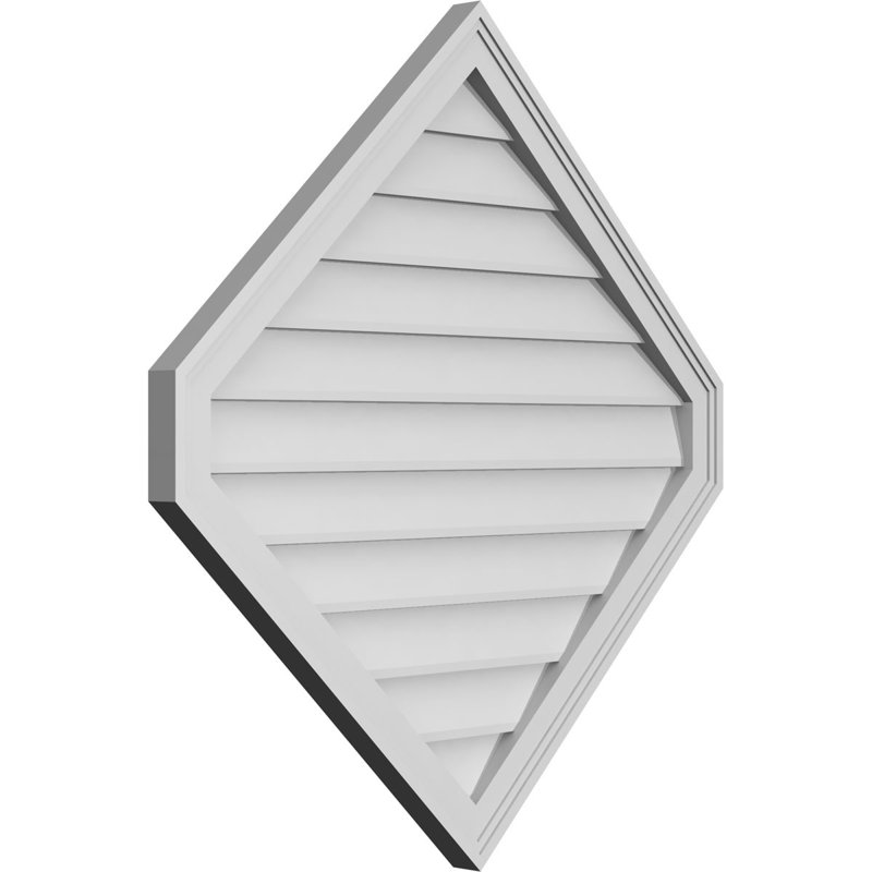 Ventilé vertical à pignon vertical 11/12 po, H 36 po x l 34 po x P 1,5 po