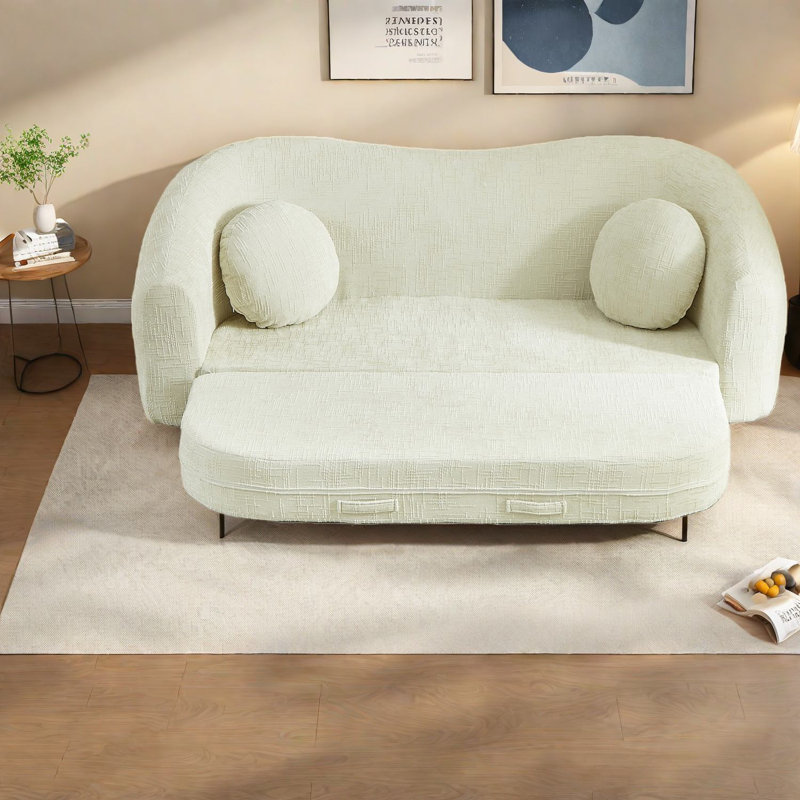 Compression Convertible Sofas, Chenille Modern 86 Inch Home Recliner