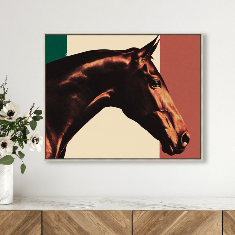 Hue Equine III Print by Oliver Gal, 25"H x 21"W, Silver Floater Frame