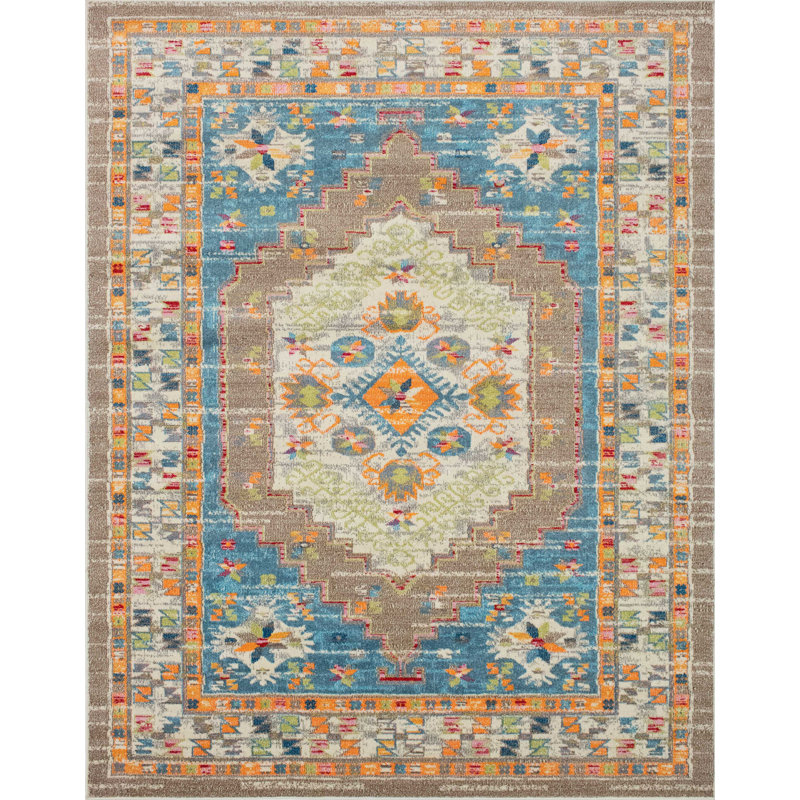 Larrick Oriental Indoor Rug, Rectangle 5'3" x 8'