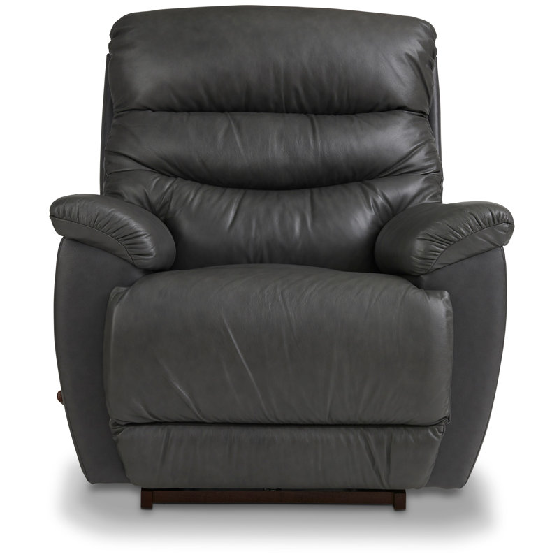 Fauteuil inclinable manuel en cuir Joshua, Gris