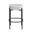 Tabouret de comptoir rembourré Opaline, beige clair (ensemble de 2)