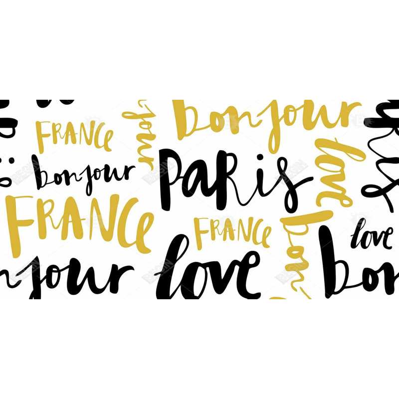 Bonjour paris - 15.75"x31.50" Desk mat