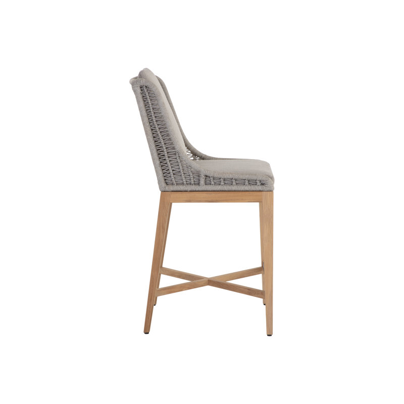 Sorrento Outdoor Bar Stool, Taupe, 26"