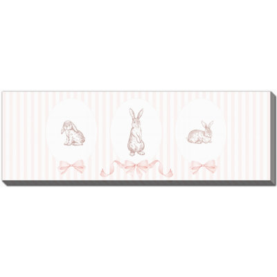 Bunnies In A Row Canvas Wall Art