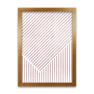 Red Lines Modern Art B - Print