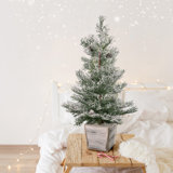26'' Faux Cedar Tree in Wood Pot