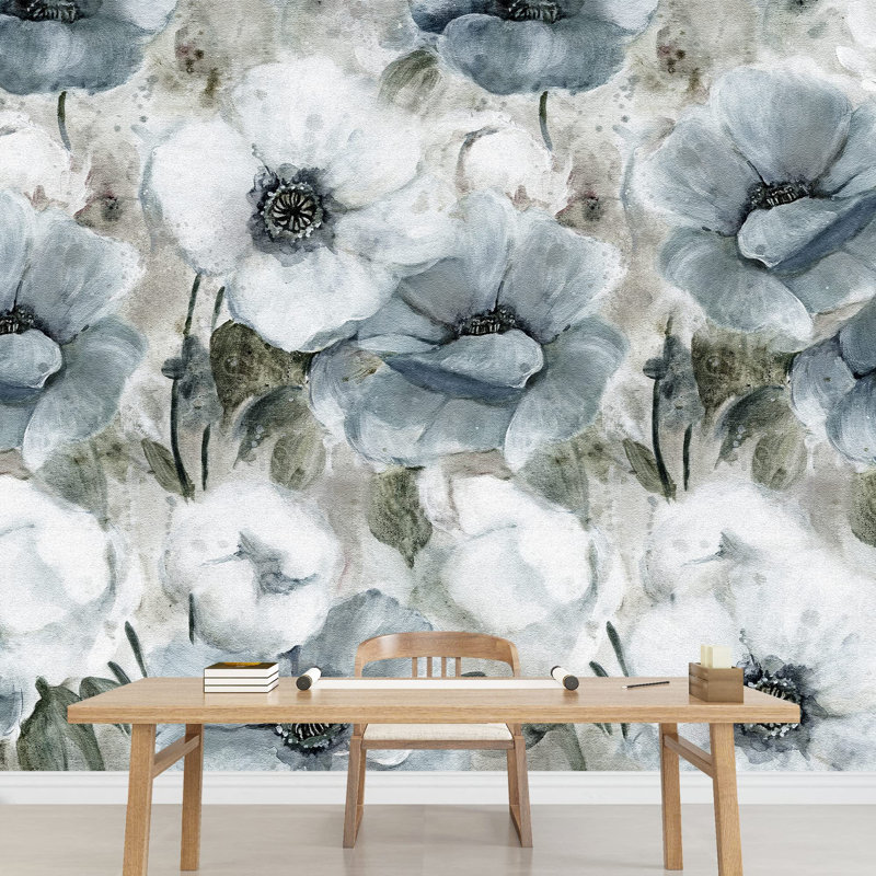 Murale florale, L 66 po x l 96 po