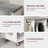 40.5"H White Ironing Cart With Ironing Board Clothes Rods Iron Rack Wheels And Adjustable Shelf