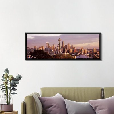 « city vu from reine anne hill, aiguille d’espace, seattle, king county, washington state », reproduction de photo sur toile