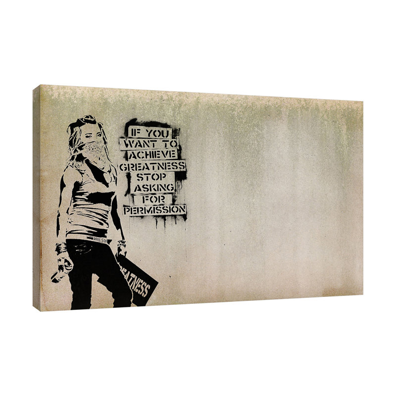 Greatness by Banksy - Wrapped Canvas Print, 71 cm H x 107 cm W x 3 cm D