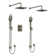 Fresk 3/4" Thermostatic & Pressure Balance Shower System with Multiple Functions including Body Sprays