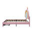 Tiroir de rangement pastel rembourré avec lit plateforme-114328296