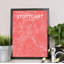 Stuttgart City Map 1 Piece Wall Art-356317737