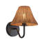 Applique murale noire 8 po avec abat-jour en rotin naturel Chetopa-129402200
