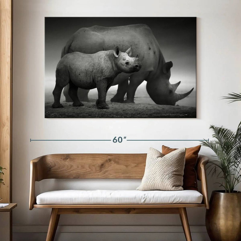 Rhinocéros d'Etosha Park, H 34 po x l 51 po