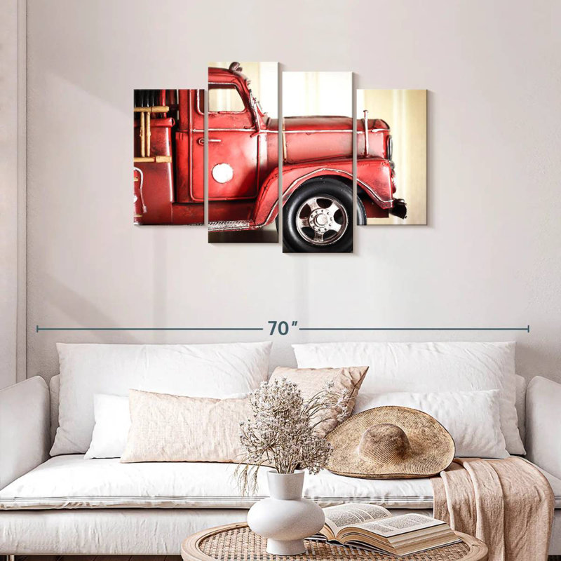 Camion de pompier miniature Mehar, H 27 po x l 43 po