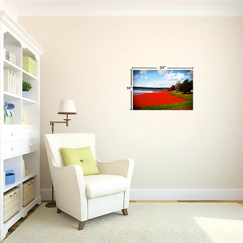 Reproduction de photo sur toile tendue, "canneberge" par jobe eaux, H 16 po x l 24 po x P 1,5 po