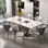 Italian style simple rectangular dining table sets