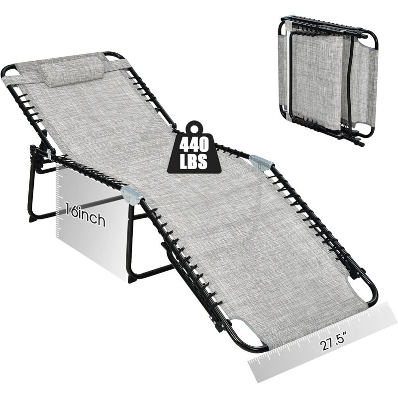 Sulochna Folding Beach Chair, Gray