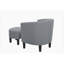 Fauteuil demi-tonneau de 25,5 po en polyester avec repose-pieds