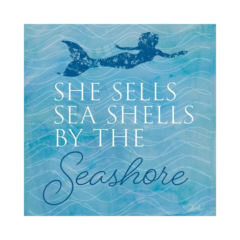 She Sells Seashells by Kate Sherrill - Wrapped Canvas Print, 30.48 cm H x 30.48 cm W