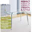 Highhouse Glass Top Metal Base Dining Table