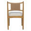 Chaise de salle à manger rembourrée en corde de papier Scandi-Boho Mid-Century-125286380