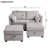 Modular 2-seater Loveseat Sofa With Storage Seats & Ottomans-1023603612