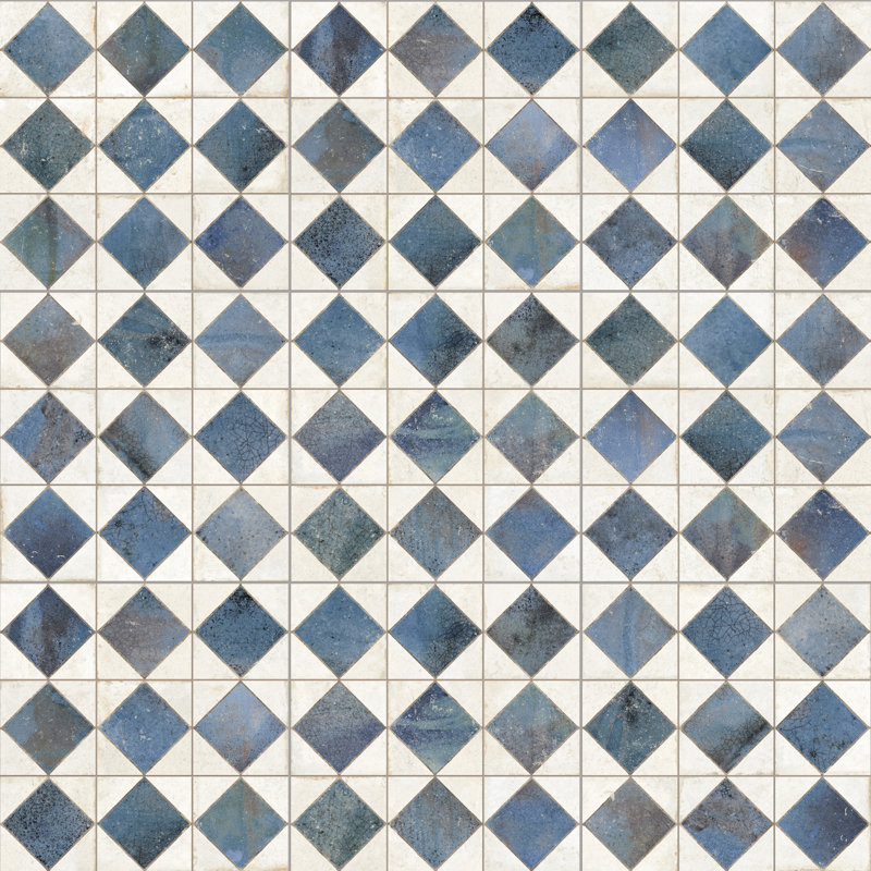 Kings Arles 13 In. X 13 In. Ceramic Floor And Wall Tile, Blue/Beige