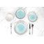 Waterside 24pc Grey and Blue Spinwash Dinner Set