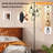Dimmable Floor Lamp, 3 X 800LM LED Edison Bulbs Included, Farmhouse Industrial Floor Lamp Standing Tree Lamp With Elegant Teardrop Cage Tall Lamps For Living Room Bedroom Office Dining Room-Black