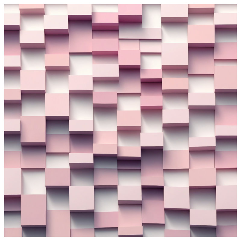 Édredon rose à blocs superposés, Twin Extra Long