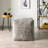 Strovolos Modern Geometric Velvet Blend Upholstered Ottoman