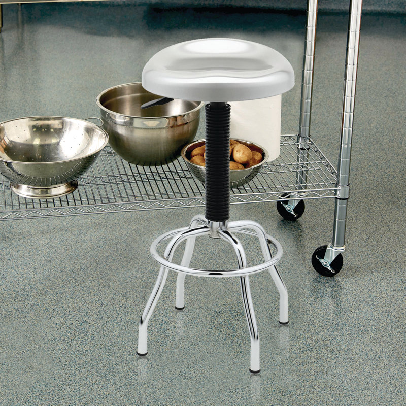 Adjustable Height Stainless Steel Swivel Stool