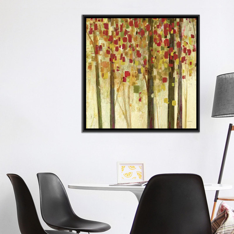 «Autumn Shimmer», impression sur toile, H 18 po x l 18 po x P 1,5 po, Toile avec cadre flottant noir, Pas de tapis