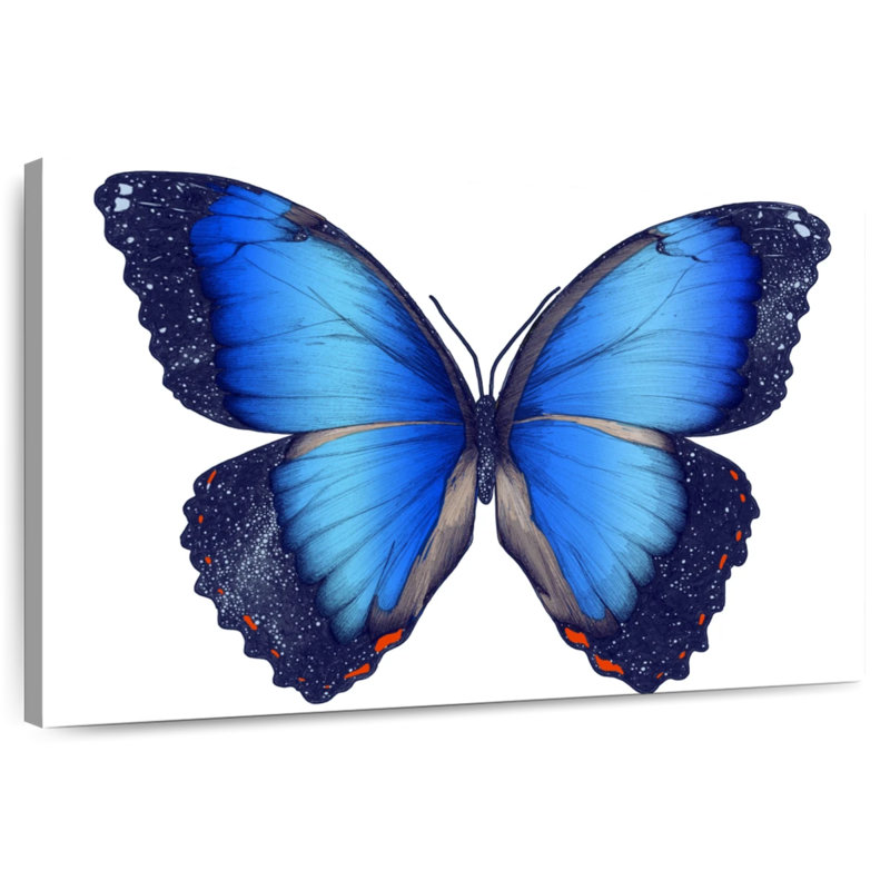 Cosmic Blue Butterfly, 20" H x 30" W