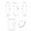 Porte de douche semi-sans cadre 34-1 / 8 "X 72" néo-angle, nickel brossé-62379625