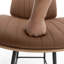 Tabouret tournant Mid-Century avec assise en similicuir-1497707567