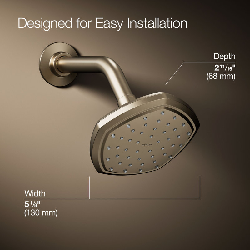 Occasion Full/Standard Fixed Shower Head, Vibrant Brushed Bronze, 2.5 GPM 