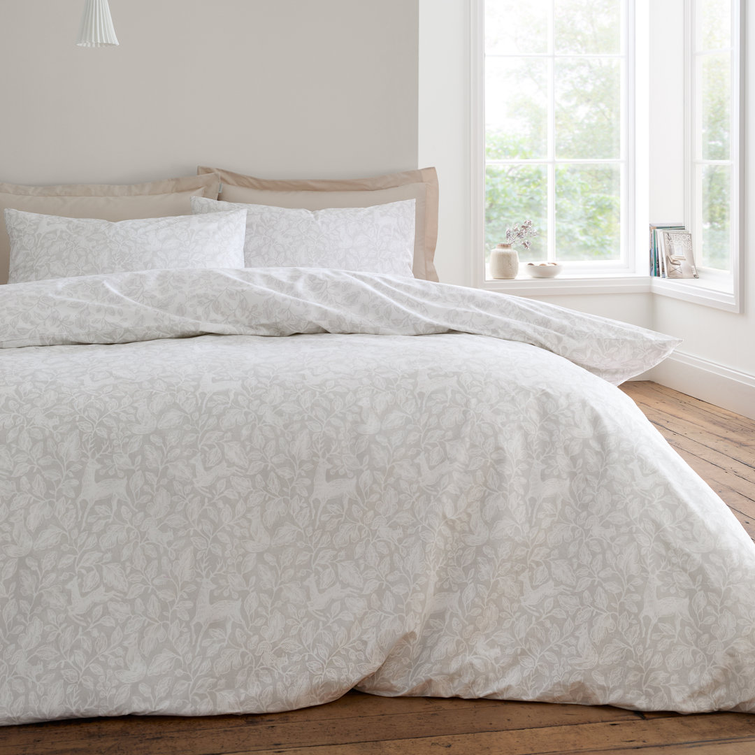 Woodland 200 Thread Count Cotton Reversible Duvet Cover Set