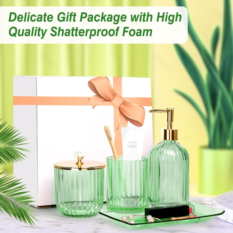 Accessoire de salle de bain Cothren, Verre vert