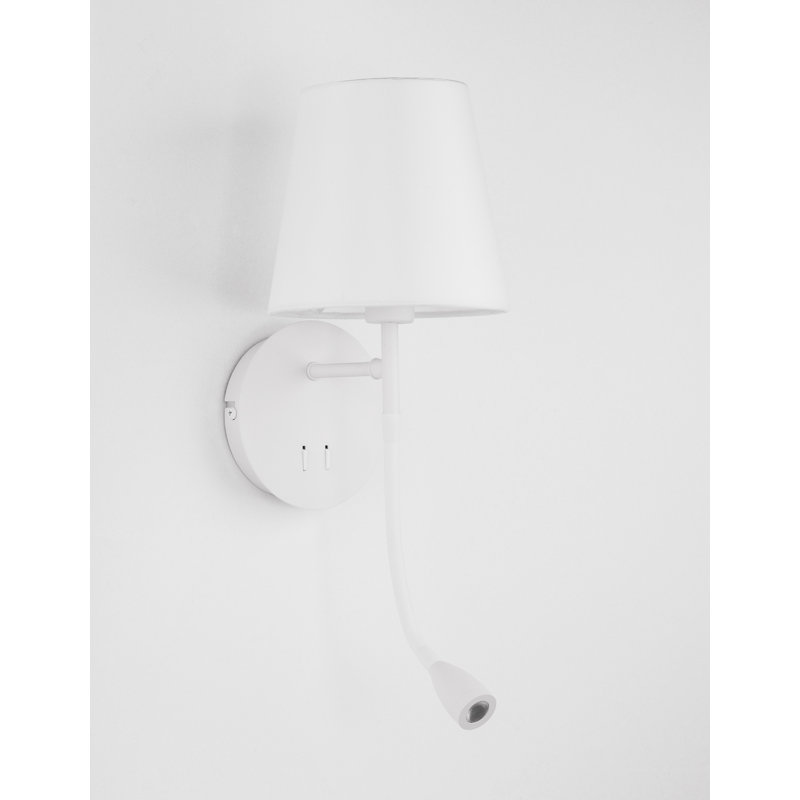LED Armed Sconce, White