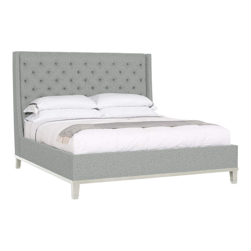 Michael Weiss Solid Wood Wingback Bed, Kennelly Snow, Wrenn