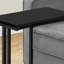 Table d'appoint, en forme de C, bout, côté, collation, salon, chambre à coucher, stratifié noir, métal noir, contemporain, moderne-848896520