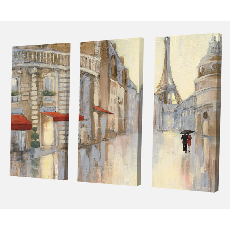 «Love in Paris III», reproduction d'art sur toile tendue, H 28 po x l 36 po x P 1 po