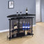 Freestanding Glass Top Home Bar Wine Cabinet-735137275