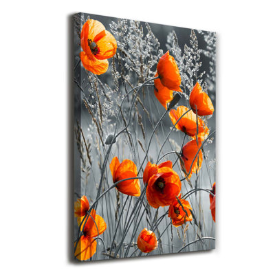 Field Poppies - Wrapped Canvas Print