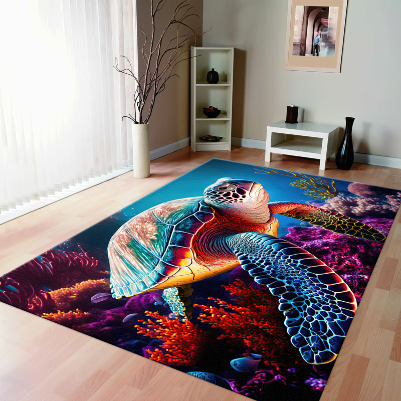 Non-Woven Soft Printed Rug Featuring an Intricate Geometric Design Perfect for Adding a Touch of Elegance to Your Home Decor